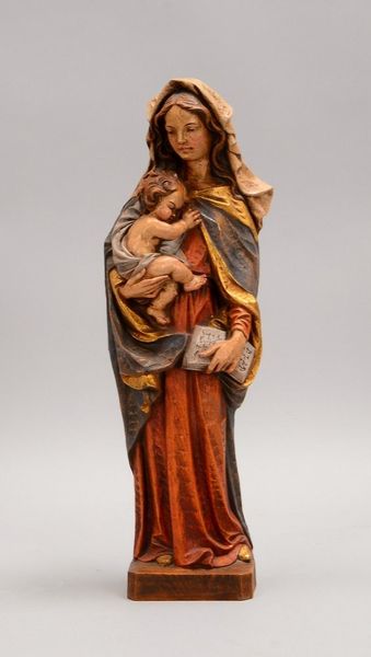 Madonnenfigur, Holz geschnitzt und gefasst; Höhe 39 cm