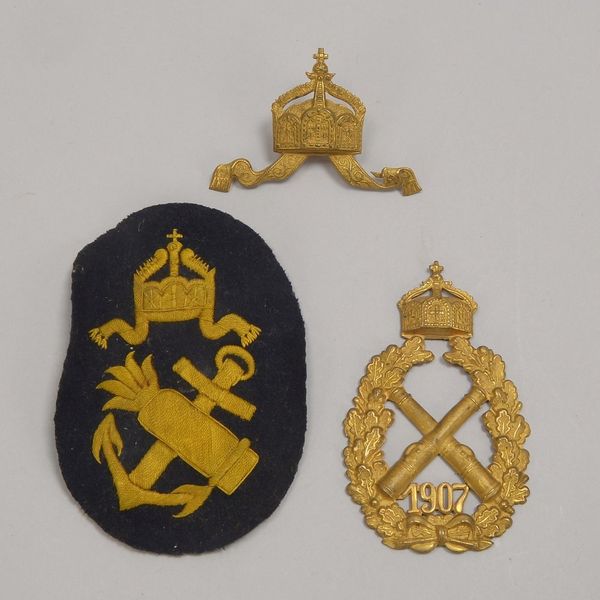 Kl. Militaria-Sammlerkonvolut: 'Königsabzeichen der Artillerie 1907', u.a.