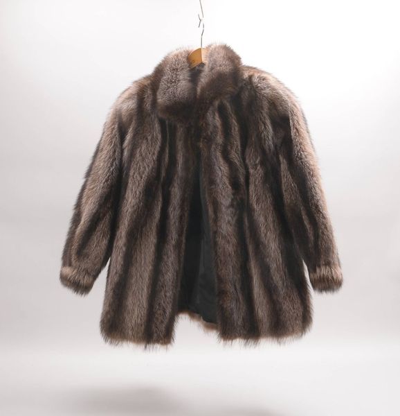 Damen-Pelzjacke, Waschbär, Größe ca. 42/44
