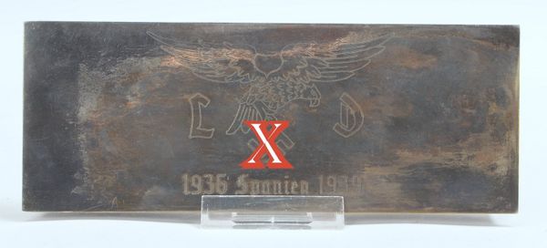 Schatulle, 'Luftwaffe', im Deckel '1936 Spanien 1939'/Emblem mit Buchstaben 'LD'