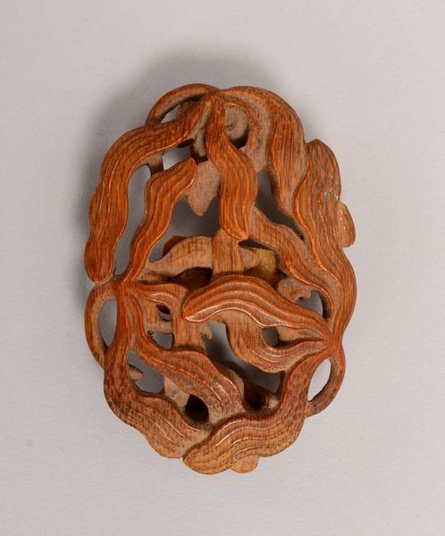 Antike Gürtelschnalle (China), Bambus/Holz(?) - aus Sammlungsauflösung