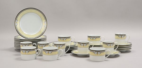 Rosenthal, Frühstücks-/Kaffeeporzellan, Form 'Renaissance', Dekor 'Ferrara', für 6 Pers.
