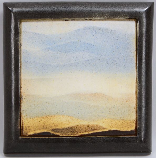Künstler-Keramikfliese, 'Morgendämmerung', verso sign./dat. '1980'