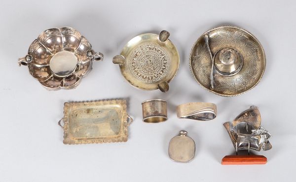 Silberteile, versch. Fkt. und Silbergehalte, 800 Silber und 925 Silber; Gesamtgew. 318 g