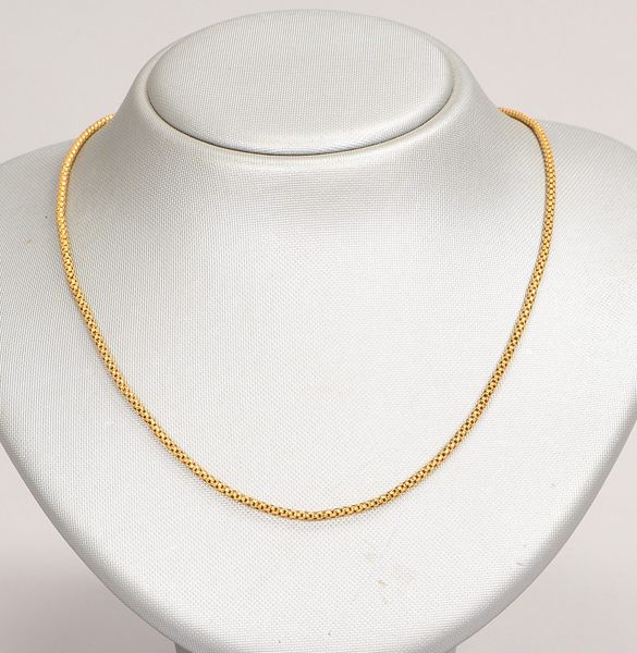 Veneziakette, 750 GG (gest.), runde Glieder; Länge 50 cm, Gew. 7 g