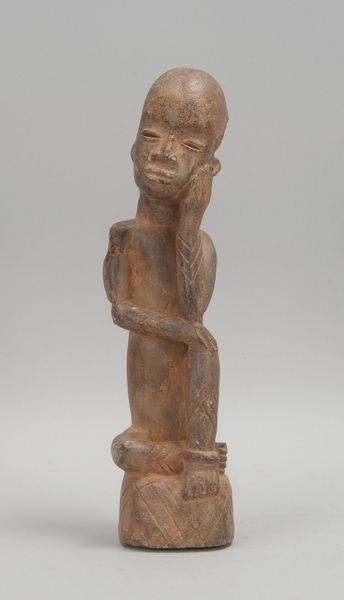 Steinskulptur (DR Kongo), 'Der Denker'; Höhe 32 cm