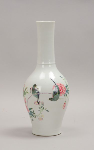 Porz.-Vase ('Sechs-Zeichen-Marke'/Doppelring), ovoider Korpus, mit Langhals