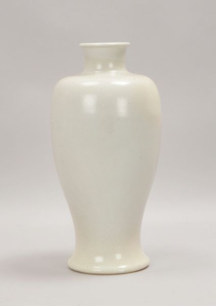 Lampenfuß, alt, Steingut, eierschalenfarbene changierende Glasur, mit Cracquelé