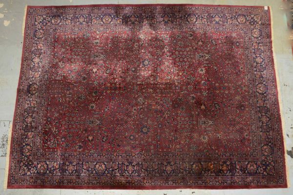 Gr. Lavar-Orientteppich, mittelf. bis feine Knüpfung; Maße 418 x 306 cm (reinigungsbed.)