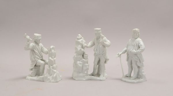 Fürstenberg, 3 Figurengruppen/versch. Berufsdarst.: 2x 'Steinmetz', 1x 'Bergmann'
