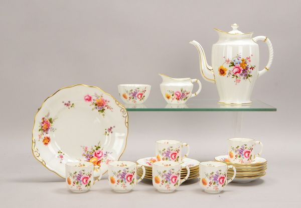 Royal Crown Derby, Kaffeeservice, Dekor 'Poesie', für 6 Personen, 22-teilig