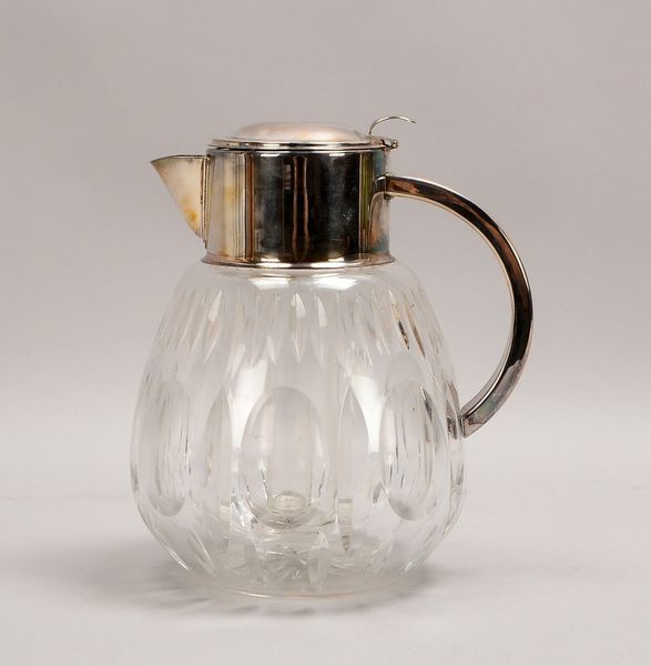 Kalte Ente, Bleikristall, Gefäß mit Glaseinsatz; Höhe 25,5 cm