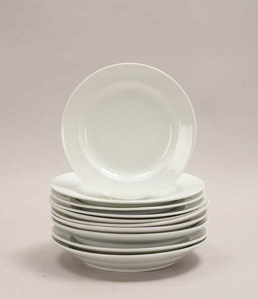 Meissen (1-gestr.), Porz.-Teller, Weißporzellan, verschiedene Größen, 10 Stück