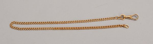 Uhrkette, 585 RG (gest.); Länge 33 cm, Gew. 11,40 g