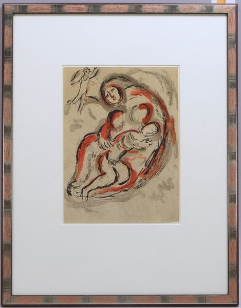 Chagall, Marc, 'Hagar in der Wüste', Farblithogr., unsign., unter PP hinter Glas