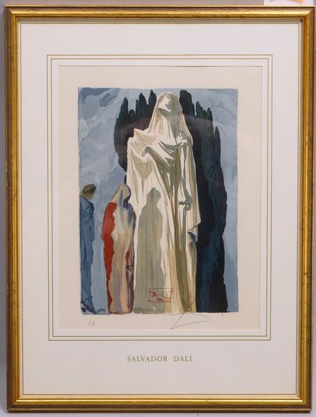 Dalí, Salvador, Farbholzschnitt, Künstlerexemplar, bleisign./in der Platte sign., hinter Glas