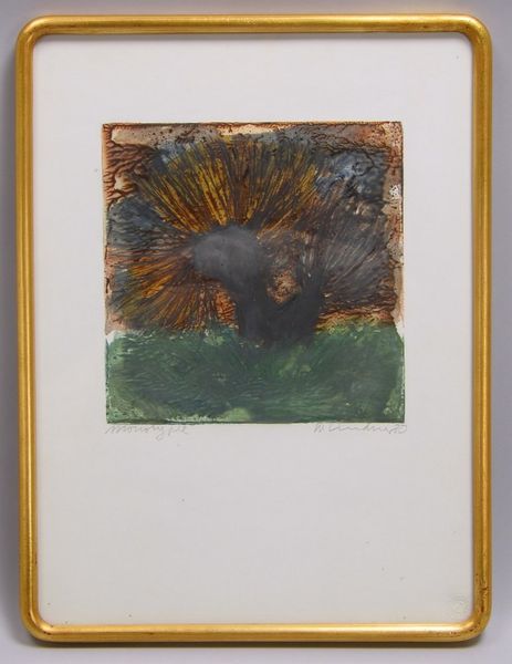 Lindner, Walter, 'Kopfweiden', Monotypie, bleisign./dat. (19)'80', hinter Glas