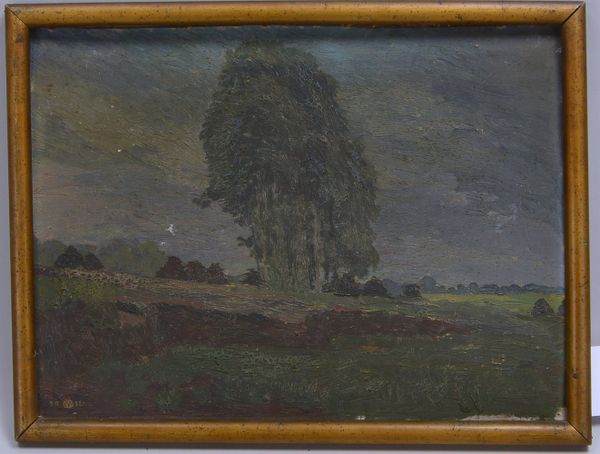 Ohler, Willy, 'Moorland', Öl/Lw, auf Karton gez., dat. '1911'; Maße 31,5 x 42,5 cm