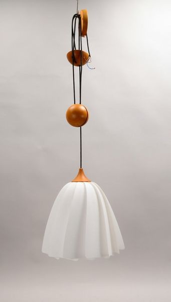 Domus/Dänemark (1970er Jahre), Designer-Deckenlampe, Zuglampe; Ø Schirm ca. 35 cm