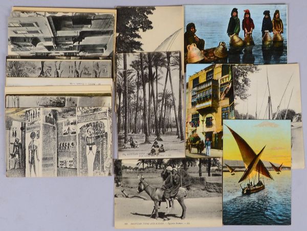 Kleine Postkartensammlung, alt, 'Altes Ägypten', unbeschrieben/ungelaufen, 27 Stück