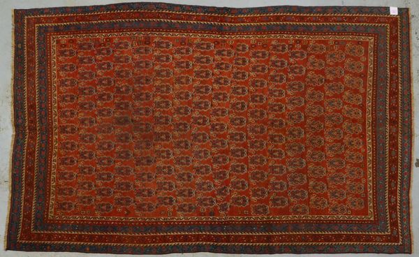 Khamseh (um 1900), Wolle auf Wolle, Pflanzenfarben, tuchartiger Griff, guter Zust.