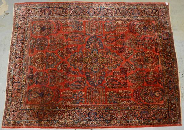 Sarough-Mahal (Reimport), mittelfeine bis feine Knüpfung; Maße 350 x 270 cm