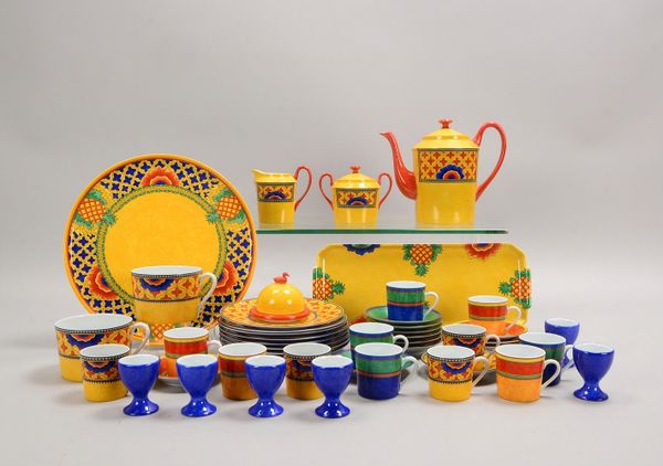 Limoges (Frankr.), umfangr. Kaffeeservice, 'Grenada'/'Terra Nova', Entw. Laure Japy