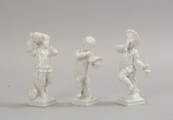 KPM Berlin, 3x Zodiac-Figuren, Weißporz.: 'Libra', 'Scorpio', und 'Gemini'