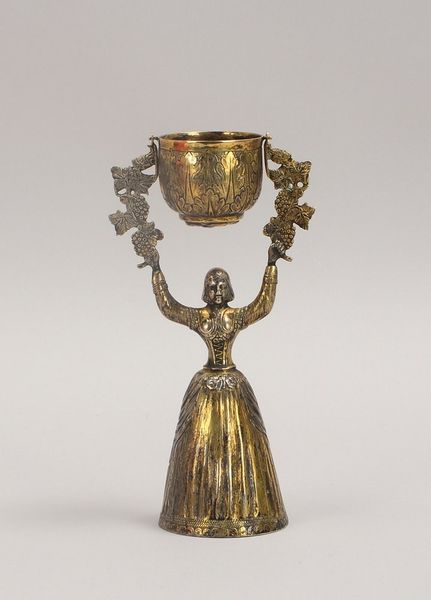 Hochzeitsbecher, 835 Silber/teilverg. (punz. 'Halbmond und Krone'); Gew. 217 g