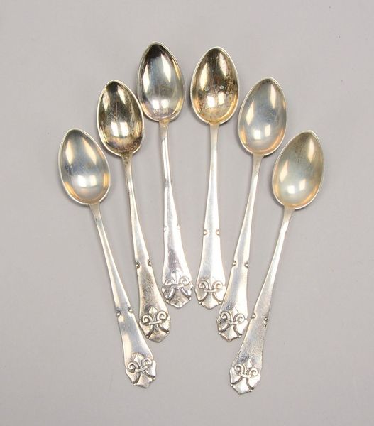 Satz Kaffeelöffel (C.F. Heise/Kopenhagen, 1920er J.), 830 Silber; Gew. 70 g