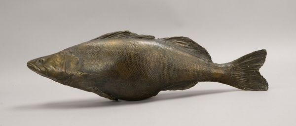 Dott, Sergej A., Bronzeskulptur, 'Zander', detailreiche naturalist. Ausf., unsign.; Länge 72 cm
