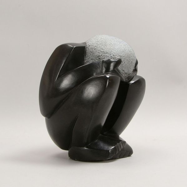 Tembo, Kapenda, Shona-Skulptur, 'Resting Boy', Serpentin, schwere Ausf.; Höhe 30 cm