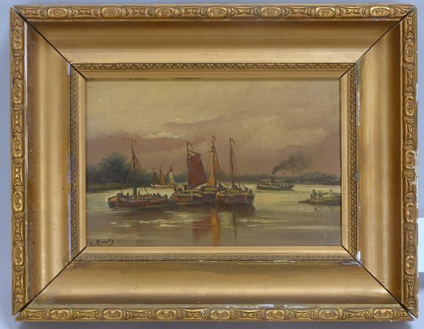 Evers Jr., John, 'Segelboote', Öl/Holz, unten links signiert; Bildmaße ca. 18 x 26 cm
