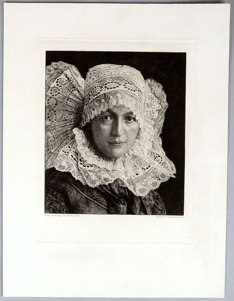 Jahn, Georg, 'Portrait einer Frau...', Radierung (um 1900), typografisch bez. - guter Zust.