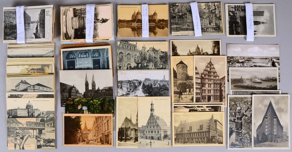 Postkarten, alt, versch. 'Städteansichten' ('Bremen', 'Berlin', 'Potsdam', 'Danzig', u.a.)