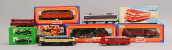 Märklin 'H0', Loks/Schienenbus: '3003, '3016', '3073', '3075', '3165', '3166', 2x '4016'