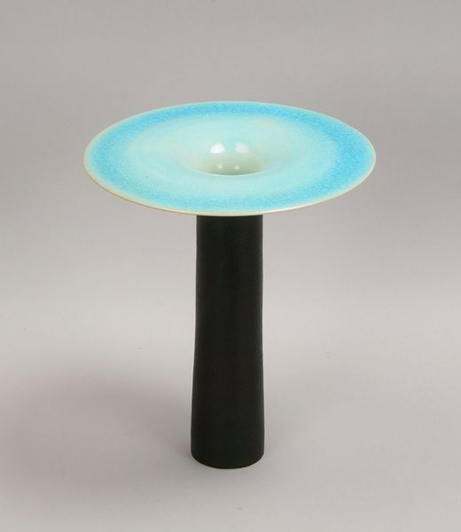 Colberg-Tjadens, D., Künstler-Keramikvase, türkisf. Innenglasur, sign.; Höhe 27,5 cm
