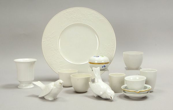 Tischporz.-Konvolut, versch. Manufakturen: 7x KPM, 3x Meissen, 3x Rosenthal