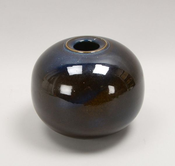 Zander, Walther & Karin, Künstlerkeramik, gr. Kugelvase, sign.; Höhe 21,5 cm, Ø 25 cm