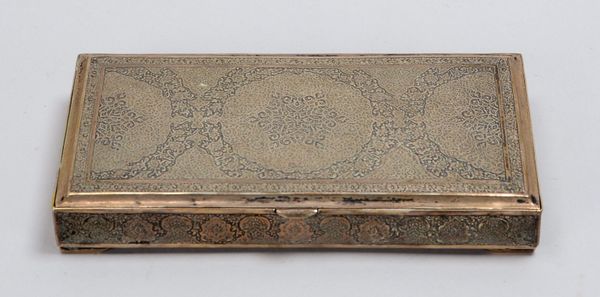 Zigarettenetui (Persien), Silber, ornamentales Reliefdekor; Gew. 412 g