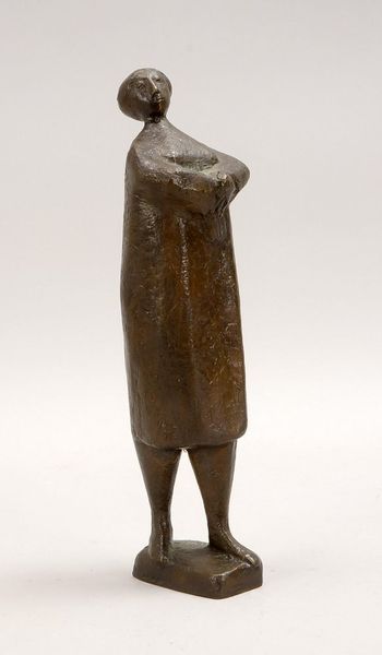 Engelin, Karl H., Bronzeskulptur, 'Stehende weibl. Figur', sign., ortsbez./dat. (19)'58'