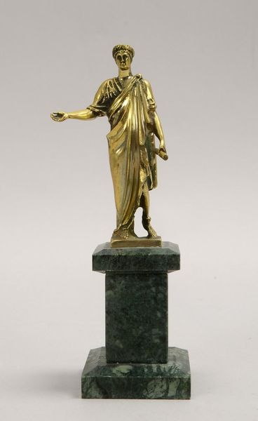 Bronzeskulptur, 'Herzog von Richelieu', unsign., Figur auf hohem Postament; Höhe 17 cm