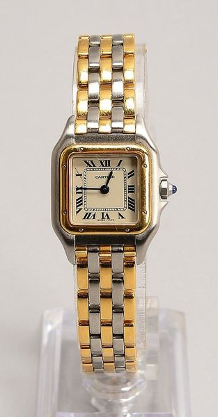 DAU Cartier 'Panthère de Cartier', Quarz, 18 kt Gold und Edelstahl - läuft an