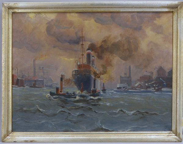 Brigl, Wilhelm Albert, 'Hamburger Hafen', Öl/Lw, sign.; Rahmenmaße 68 x 89 cm