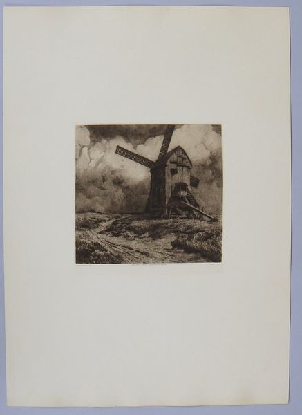 Scheuritzel, Anton, 'Mühle', Radierung, Aufl. unbek., typogr. bez.; Blattmaße ca. 63 x 45 cm