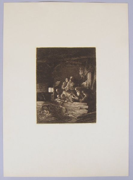 Eickmann, Heinrich, 'Heilige Nacht', Radierung, typogr. bez.; Blattmaße ca. 63 x 45 cm