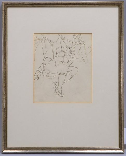 Tappert, Georg, 'Liegende Betty', Lithografie, unsign., unter PP hinter Glas