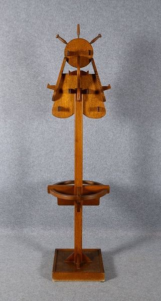 Hoetger, Bernhard, Garderobenständer, Eiche massiv, mit Schirmständer; Höhe 215 cm