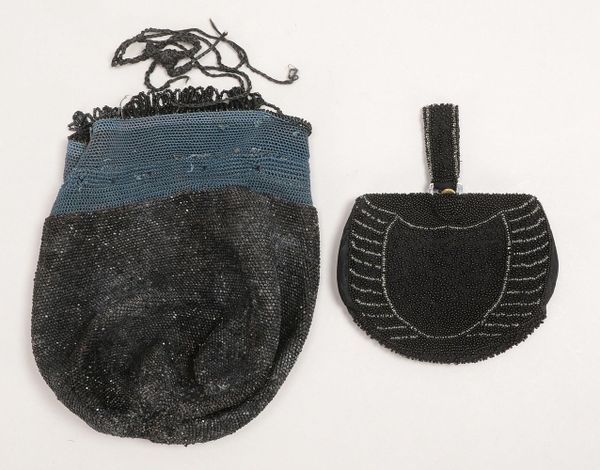 Vintage-Theatertasche und Beutel (Art déco), jeweils mit Perlenbesatz