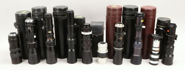 Konvolut Kamera-Obj.: Beroflex, Hanimex, Kenlock, Edixar, Danubia, u.a., 10 St., im Etui